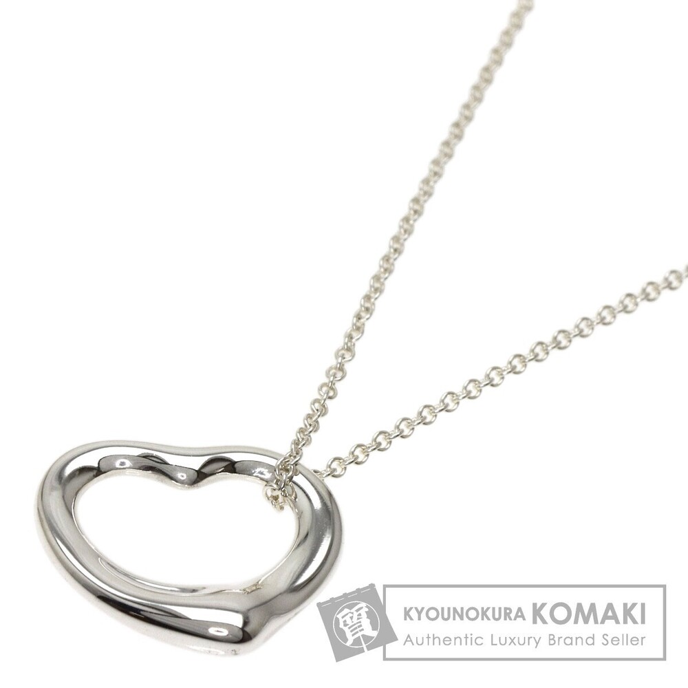 Tiffany Co Open Heart Necklace Silver